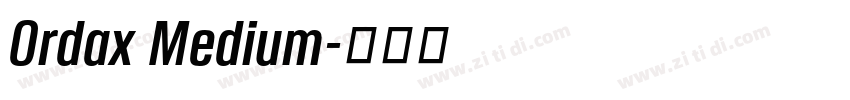 Ordax Medium字体转换